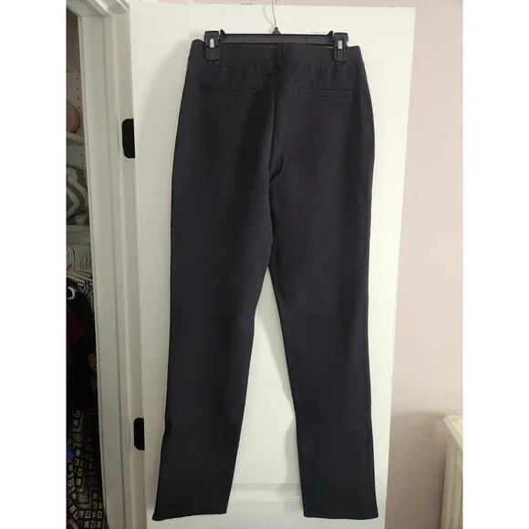 Quince Tall Pants Navy Ultra Stretch Ponte Straight Leg Pull On Pants Med TALL - Picture 4 of 8